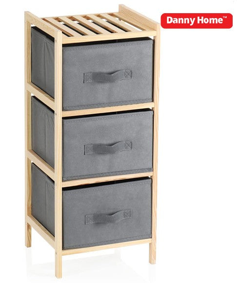 3 Tier Storage Cabinet with Fabric Drawers | Space Saving Organizer