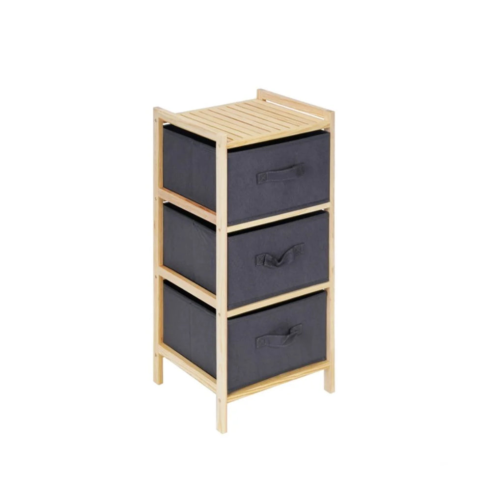3 Tier Storage Cabinet with Fabric Drawers | Space Saving Organizer