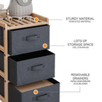3 Tier Storage Cabinet with Fabric Drawers | Space Saving Organizer