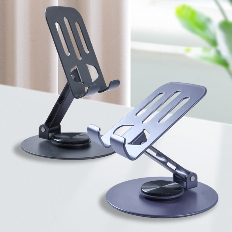 Multi-Angle 360Â° Rotating Metal Phone & Tablet Stand | Foldable, Universal & Elegant