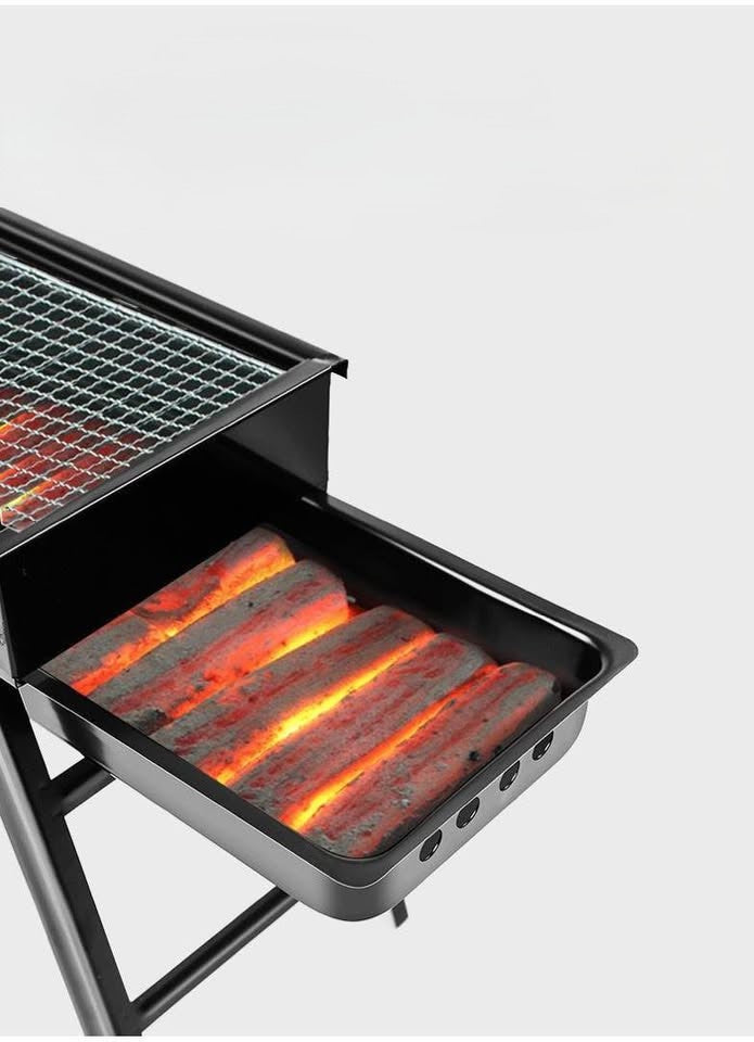 Portable Foldable Charcoal BBQ Grill – Stainless Steel