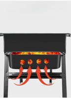 Portable Foldable Charcoal BBQ Grill – Stainless Steel