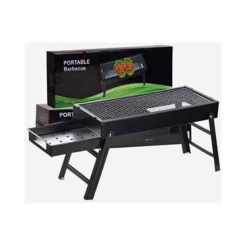 Portable Foldable Charcoal BBQ Grill – Stainless Steel