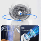 Rechargeable USB Oscillating Desktop Fan FT-905 | Portable Air Circulation Fan with LED Display & 3 Speeds