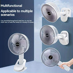 Rechargeable 3-in-1 Clip Fan | Portable Handheld, Desktop & Wall Mounted USB Cooling Fan