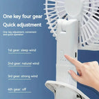 Rechargeable 3-in-1 Clip Fan | Portable Handheld, Desktop & Wall Mounted USB Cooling Fan