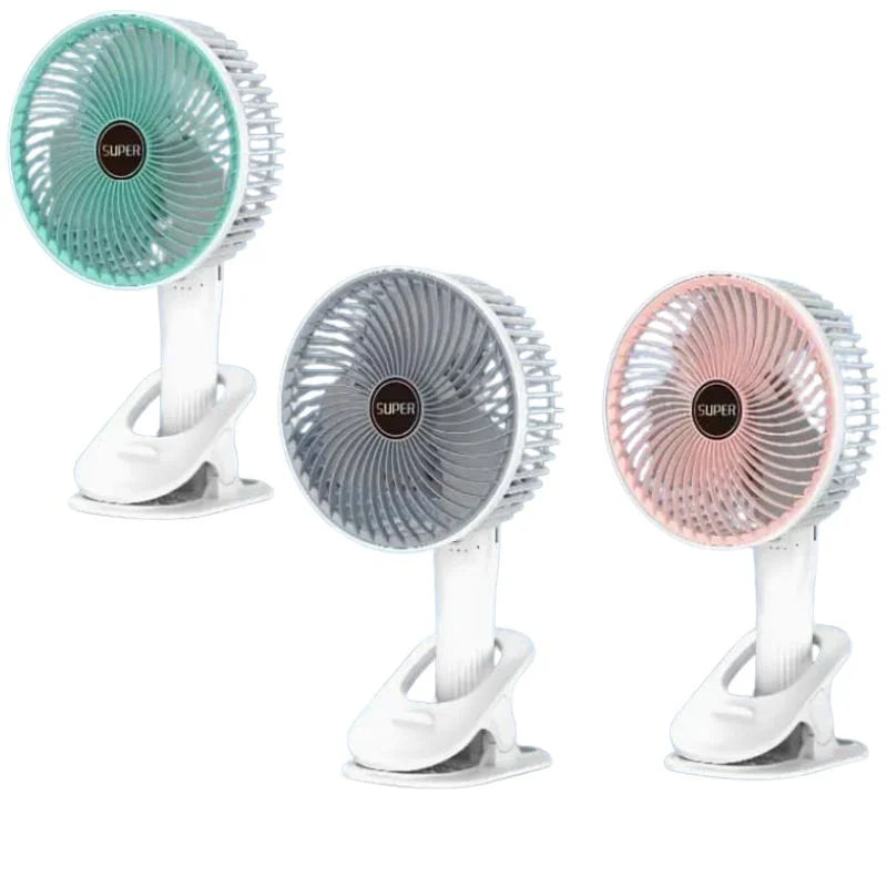 Rechargeable 3-in-1 Clip Fan | Portable Handheld, Desktop & Wall Mounted USB Cooling Fan