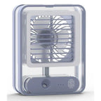 Portable USB Air Cooler Fan â€“ 3-Speed, Mist Spray, Rechargeable | Random Color