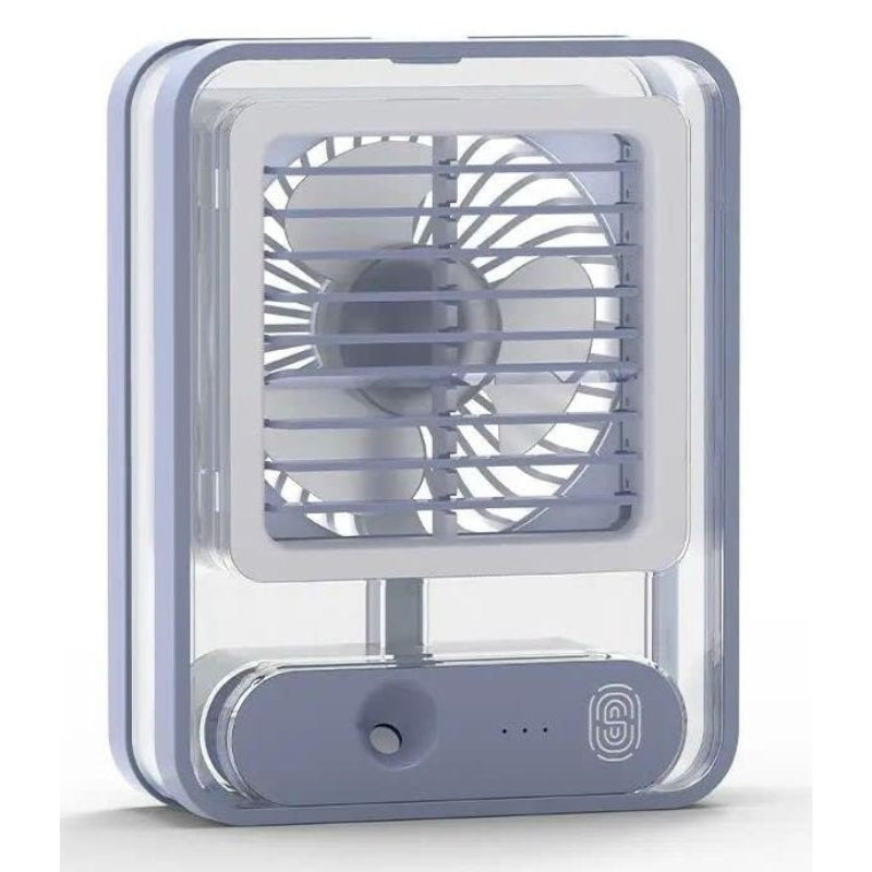 Portable USB Air Cooler Fan â€“ 3-Speed, Mist Spray, Rechargeable | Random Color