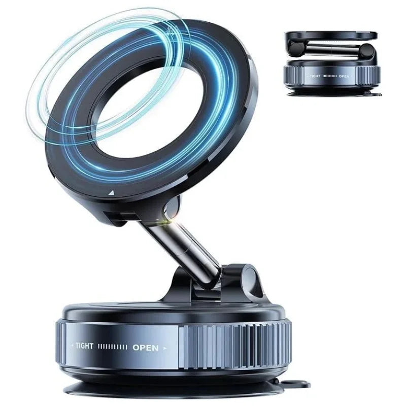 Foldable Magnetic Car Phone Holder | 360Â° Rotating Suction Mount, Universal