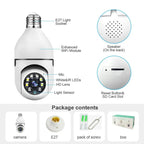 Speed-X 1080P WiFi Bulb Camera – 360° Panoramic Security Camera with Night Vision & Two-Way Audio