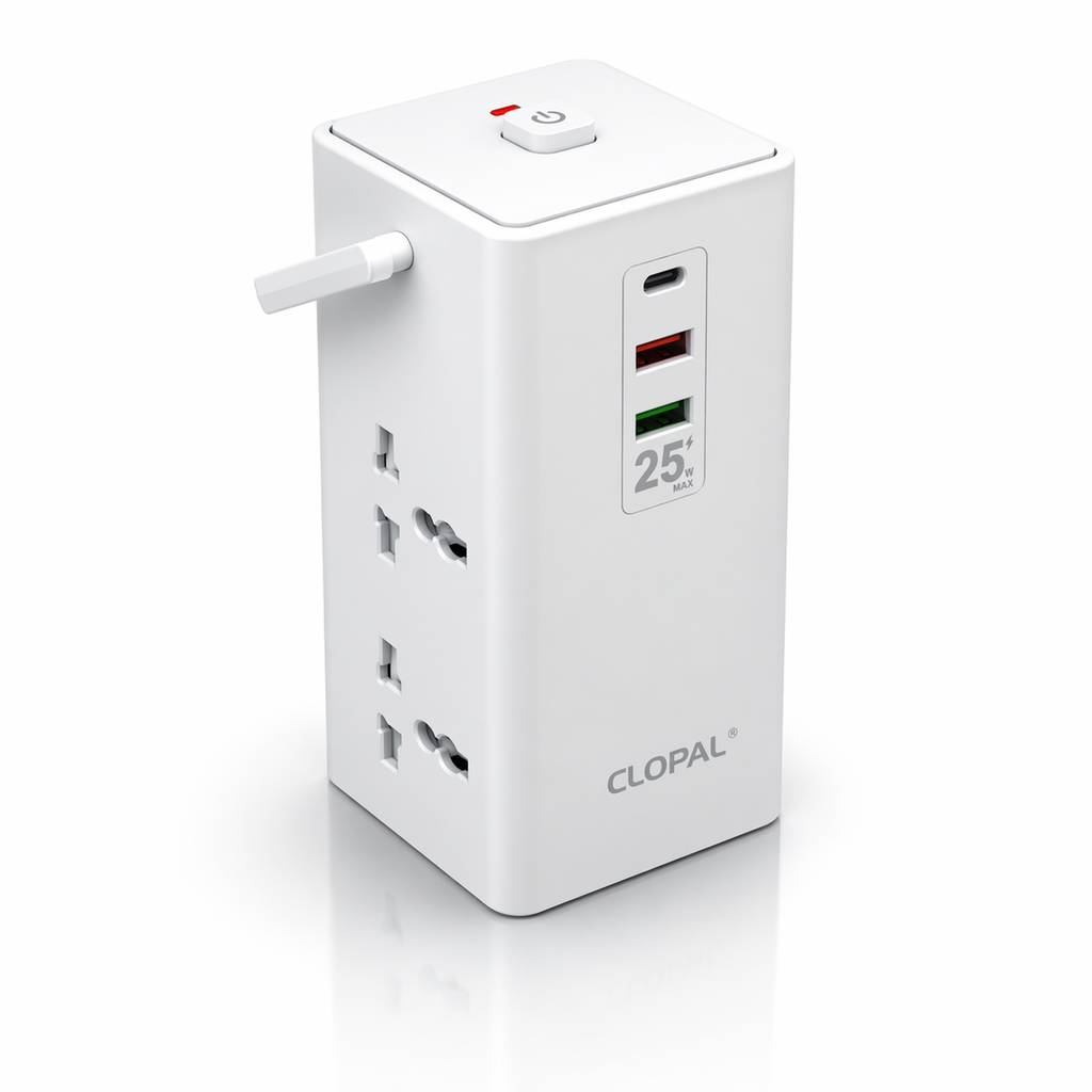 PowerNest 7-in-1 Charging Tower Extension – 2500W Smart Power Station