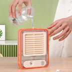 Portable USB Air Cooler Fan â€“ 3-Speed, Mist Spray, Rechargeable | Random Color