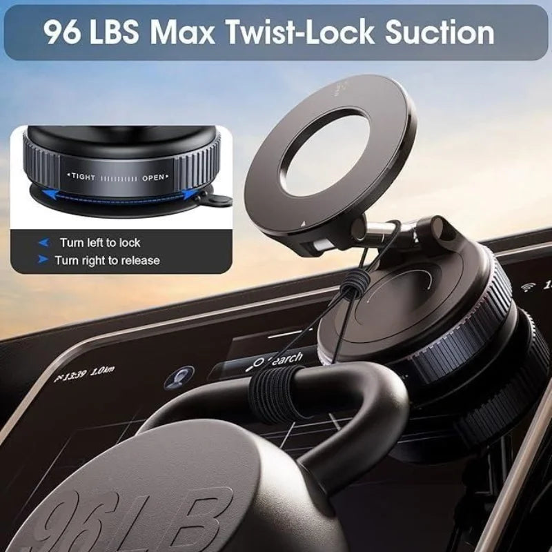 Foldable Magnetic Car Phone Holder | 360Â° Rotating Suction Mount, Universal