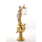 Lady Justice Statue with Scales of Justice | 37cm Gold Resin Themis Sculpture for Lawyers & Collectors