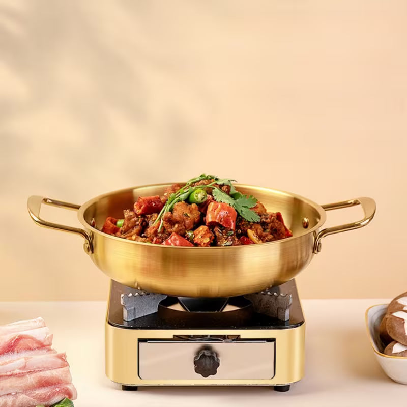 Golden Korean Style Noodle Pot and Cookware