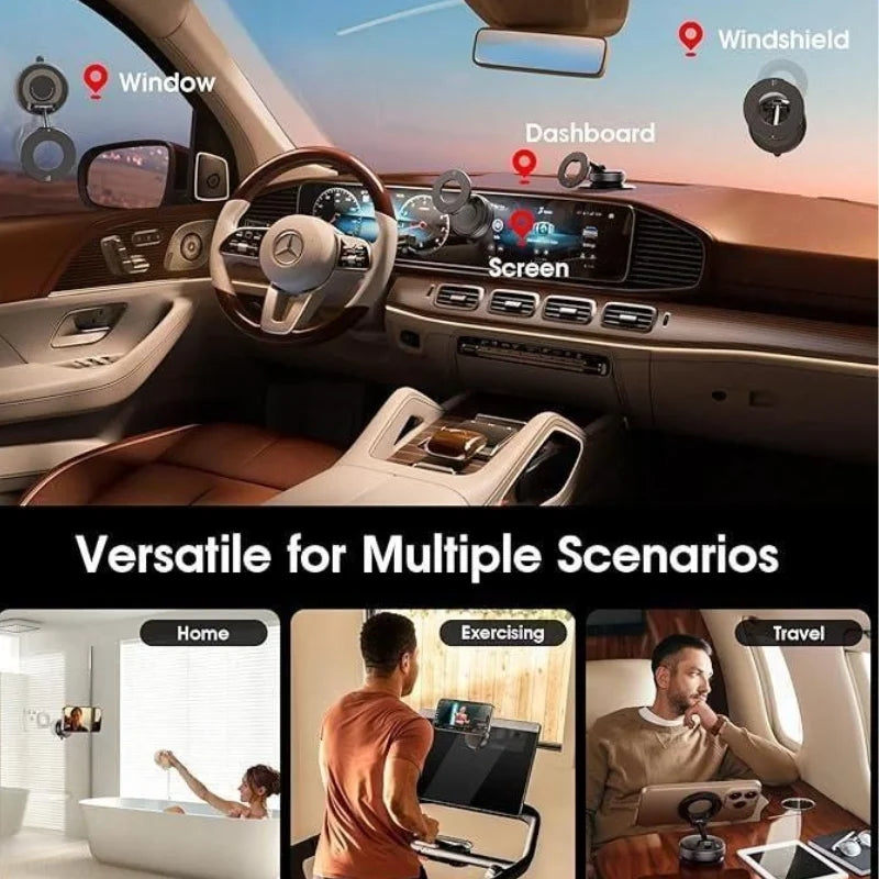 Foldable Magnetic Car Phone Holder | 360Â° Rotating Suction Mount, Universal