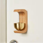 Elegant Wooden Doorbell Chime with Brass Bell | Japanese Style Wind Chime for Home, Shop & Office Decor