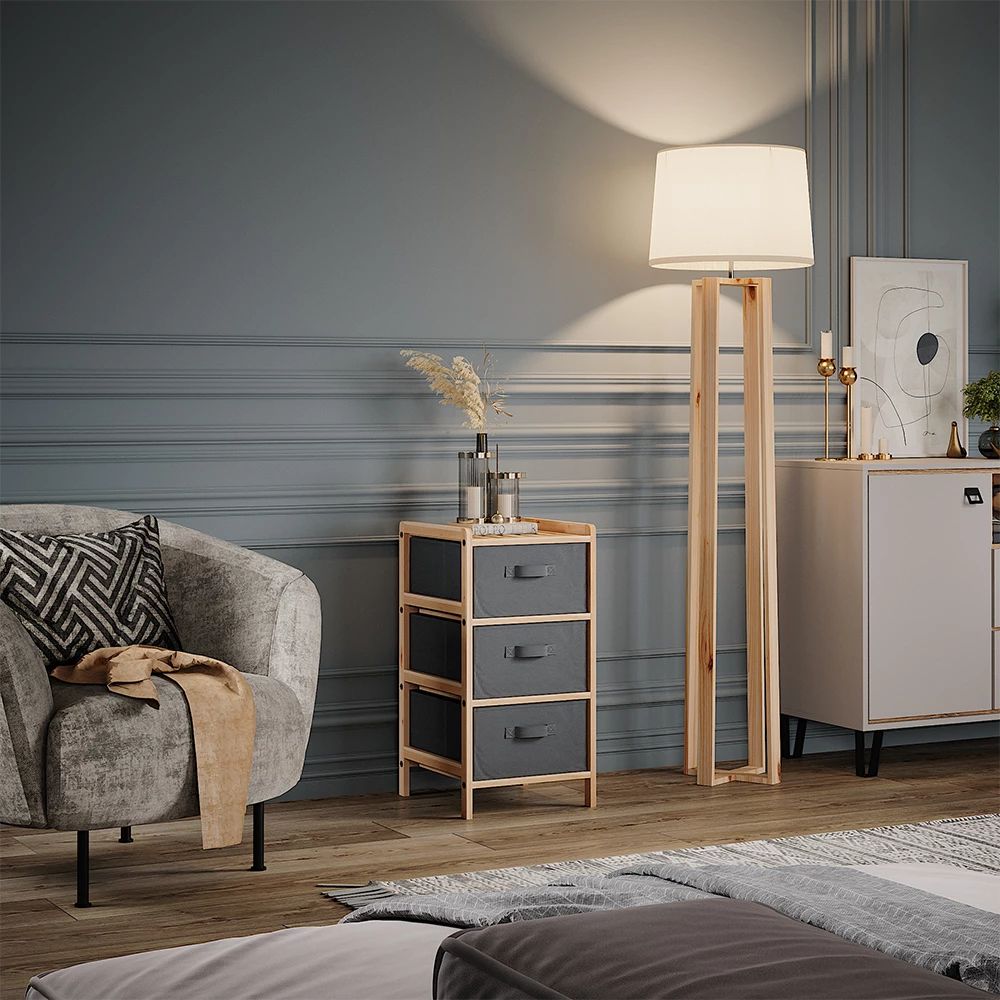 3 Tier Storage Cabinet with Fabric Drawers | Space Saving Organizer