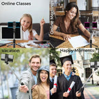 NeePho P170S Selfie Stick Tripod | Extendable , Bluetooth Remote, Universal Smartphone Mount | Durable Metal Build & Lightweight Design