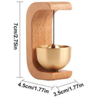 Elegant Wooden Doorbell Chime with Brass Bell | Japanese Style Wind Chime for Home, Shop & Office Decor