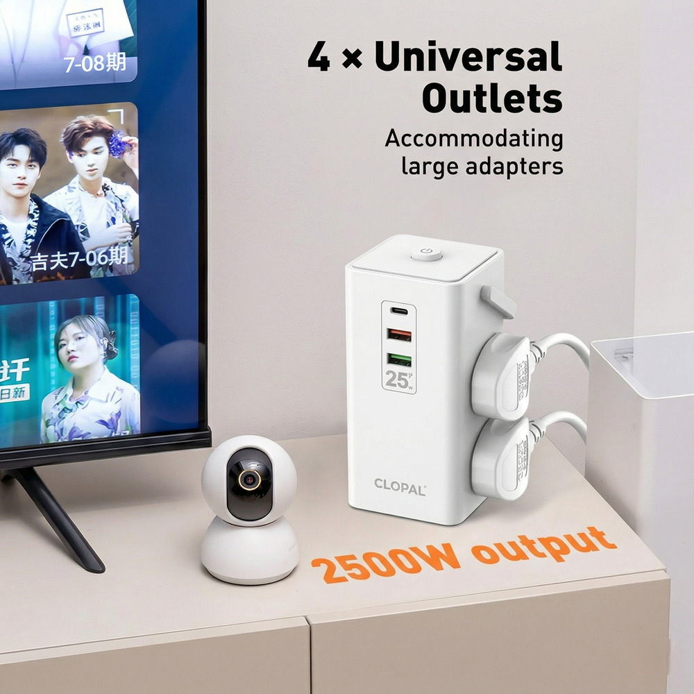 PowerNest 7-in-1 Charging Tower Extension – 2500W Smart Power Station