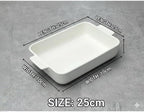 Premium Ceramic Rectangular Baking Dish 25cm | Oven-Safe Roasting Pan