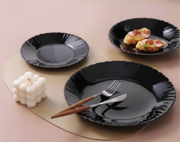 Black Opal Dinner Set 18 Pcs | Modern Tableware Set