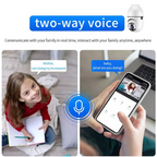 Speed-X 1080P WiFi Bulb Camera – 360° Panoramic Security Camera with Night Vision & Two-Way Audio