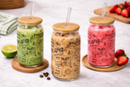 Manifest Glass Tumbler with Bamboo Lid & Straw | Aesthetic Drinkware