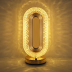 CrystalGlow Oval Table Lamp