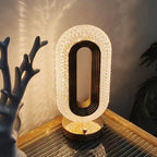CrystalGlow Oval Table Lamp