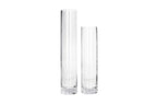 Clear Glass Cylindrical Vase 20cm | Slim Flower Vase