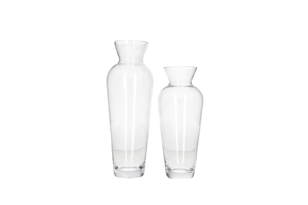 Clear Glass Plant Vase 25.2cm | Tall Elegant Flower Vase
