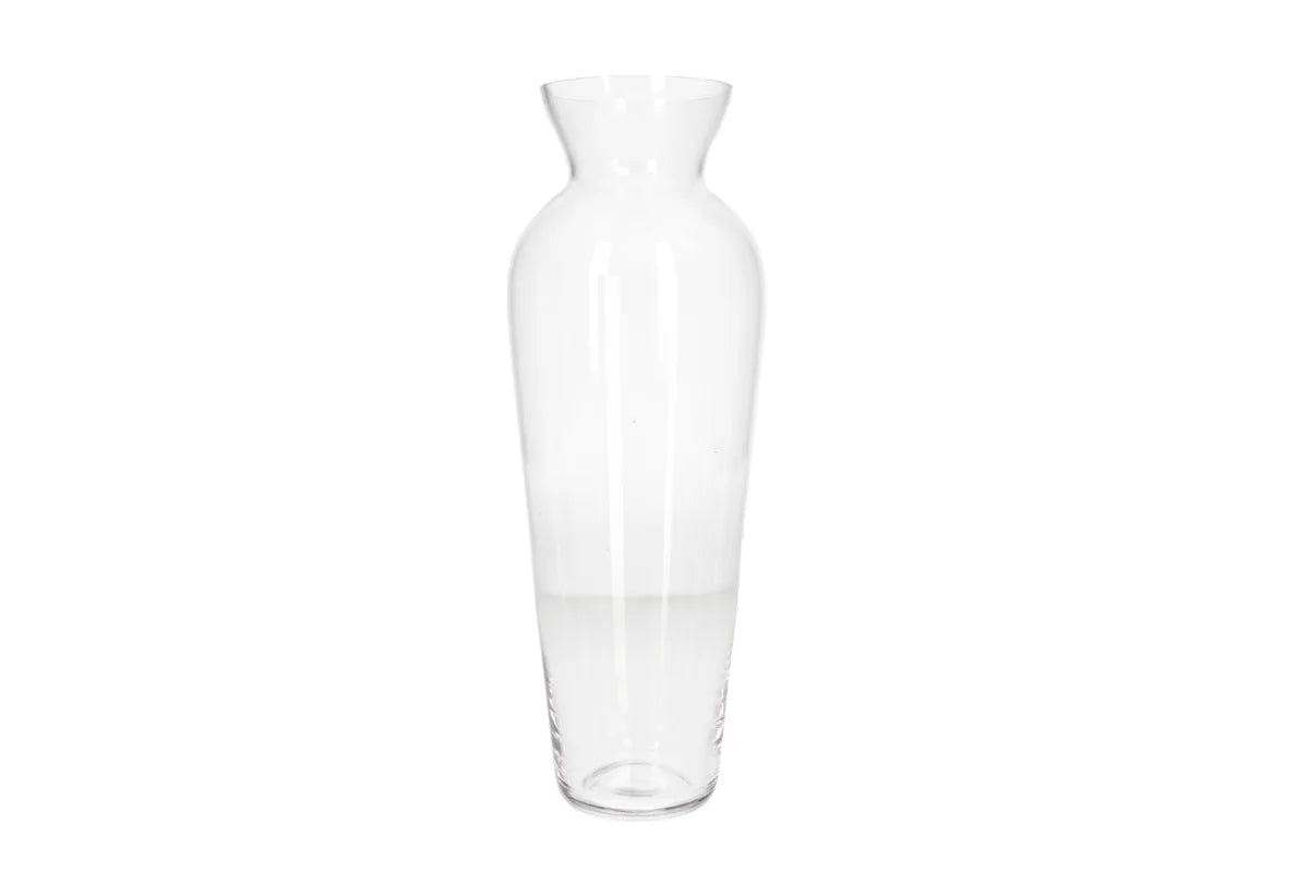 Clear Glass Plant Vase 30cm | Tall Decorative Flower Vase