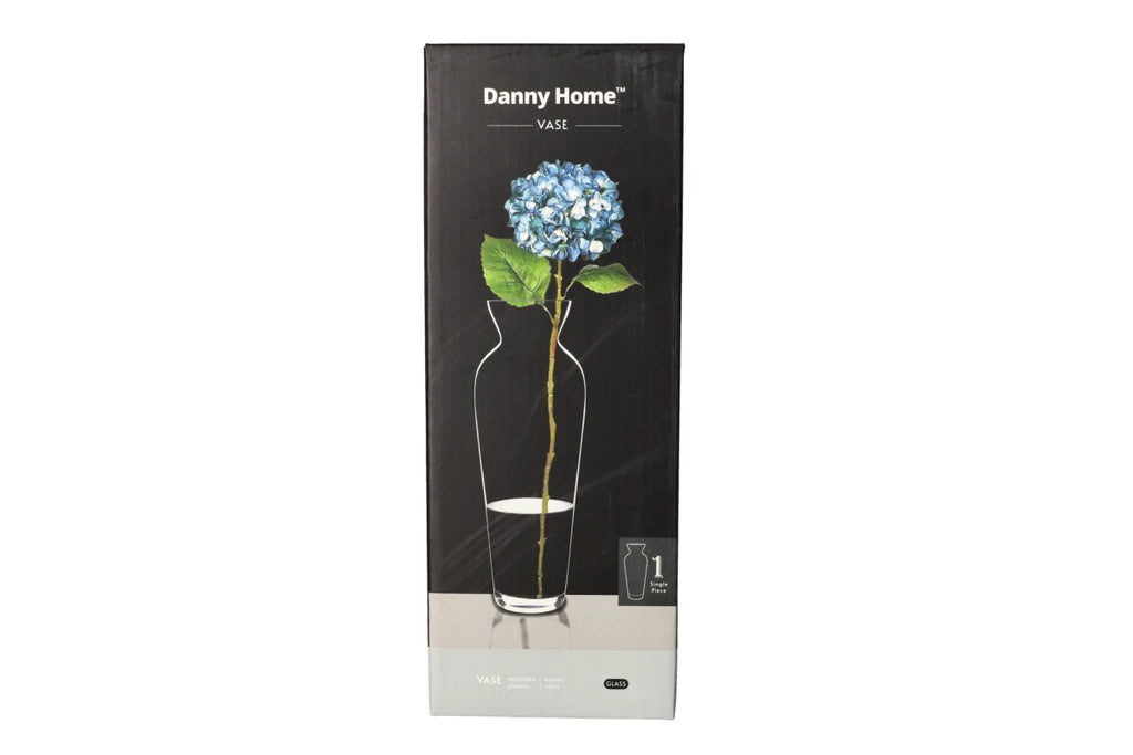 Clear Glass Plant Vase 30cm | Tall Decorative Flower Vase
