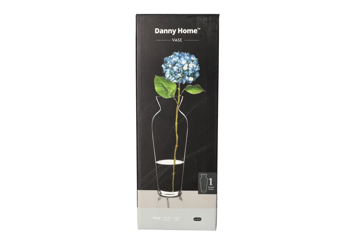 Clear Glass Plant Vase 30cm | Tall Decorative Flower Vase
