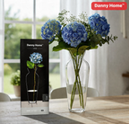 Clear Glass Plant Vase 30cm | Tall Decorative Flower Vase