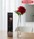 Clear Glass Cylindrical Vase 25cm | Tall Slim Flower Vase