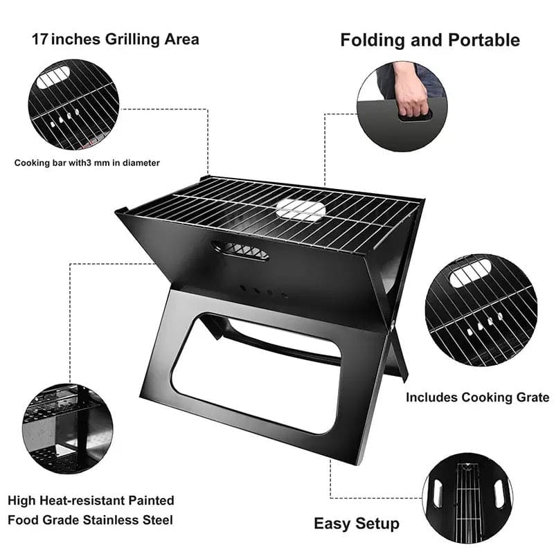 Folding X Grill – Portable Compact Outdoor BBQ Grill