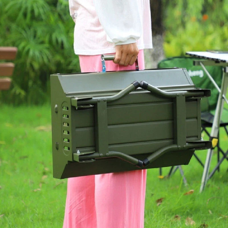 Folding Portable BBQ Grill - Charcoal Camping Grill