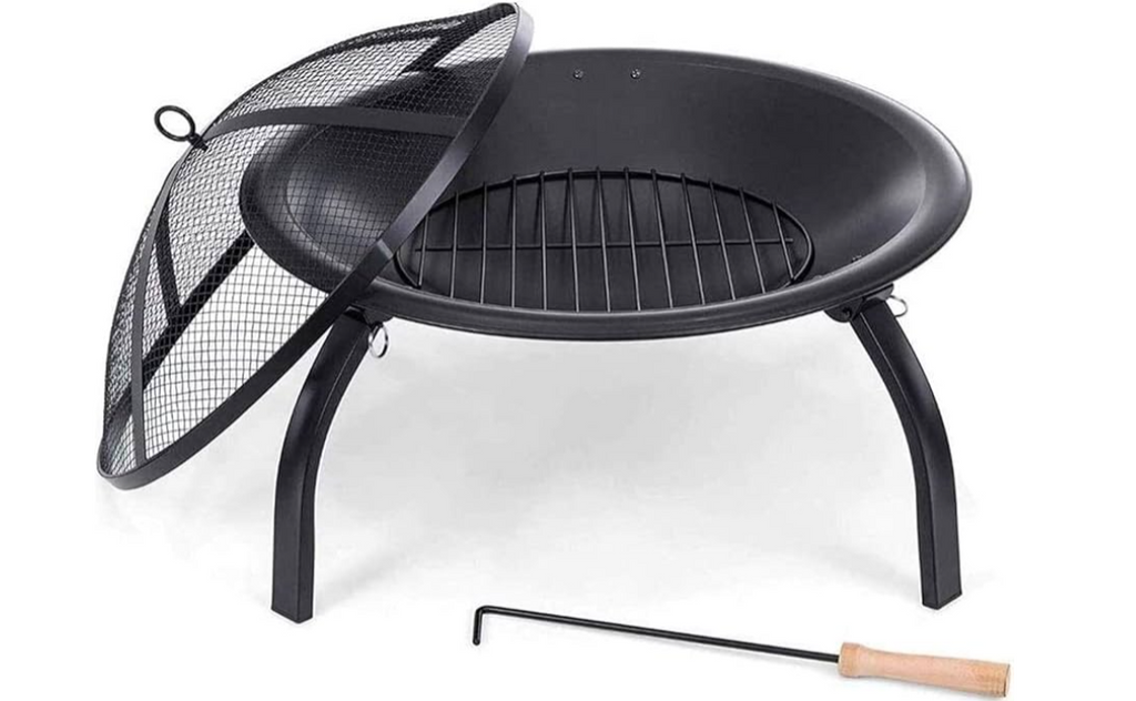 Portable Round Charcoal BBQ Brazier Furnace Grill