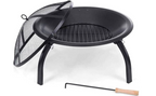 Portable Round Charcoal BBQ Brazier Furnace Grill