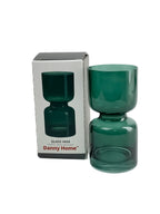 Eloquent Green Glass Vase 14cm | Elegant Decorative Vase