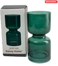 Eloquent Green Glass Vase 14cm | Elegant Decorative Vase