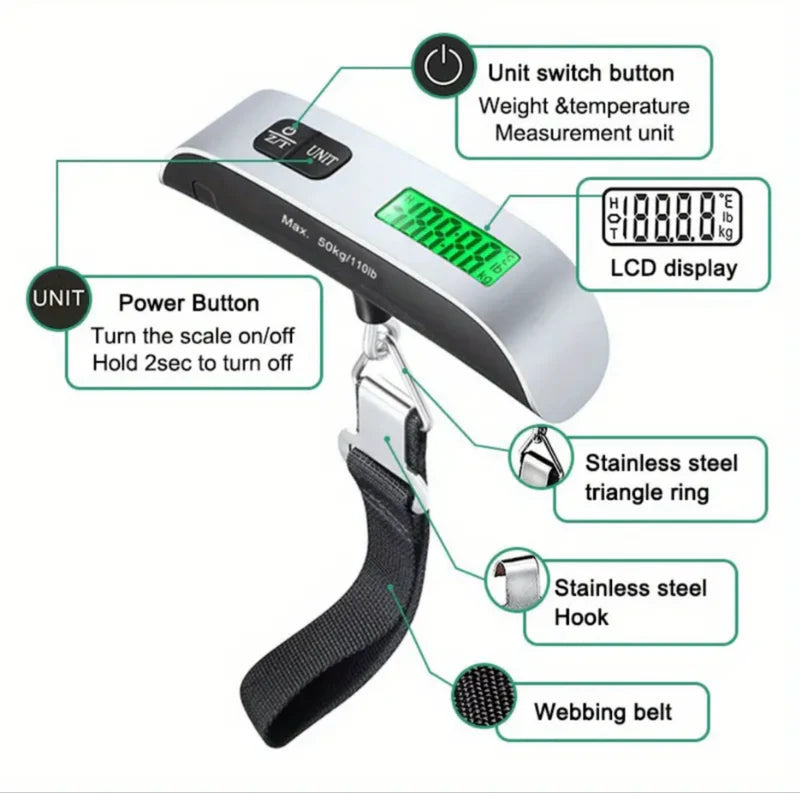 Portable Digital Luggage Weight Scale