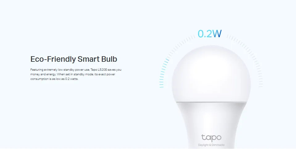 Tapo L520E Smart WiFi Light Bulb (Daylight & Dimmable)