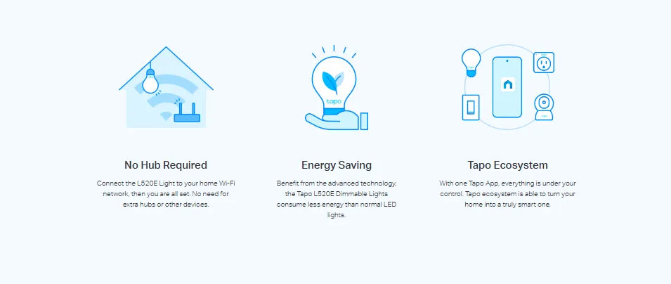 Tapo L520E Smart WiFi Light Bulb (Daylight & Dimmable)