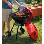 Portable Round Trolley BBQ Grill - Large- 46 cm