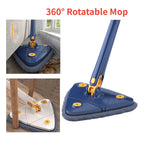 360Â° Twist Rotatable Triangle Mop with Long Handle Auto Squeeze Design for Floor, Wall, and Ceiling Cleaning